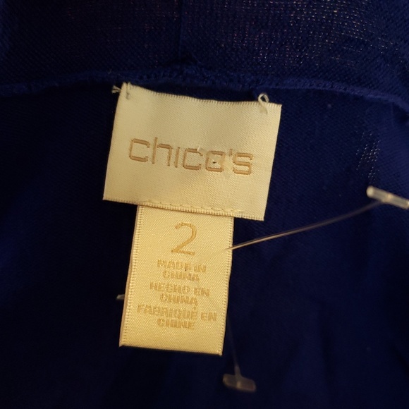 Gorgeous Royal Blue Sweater with Chiffon Accents - - Picture 3 of 3